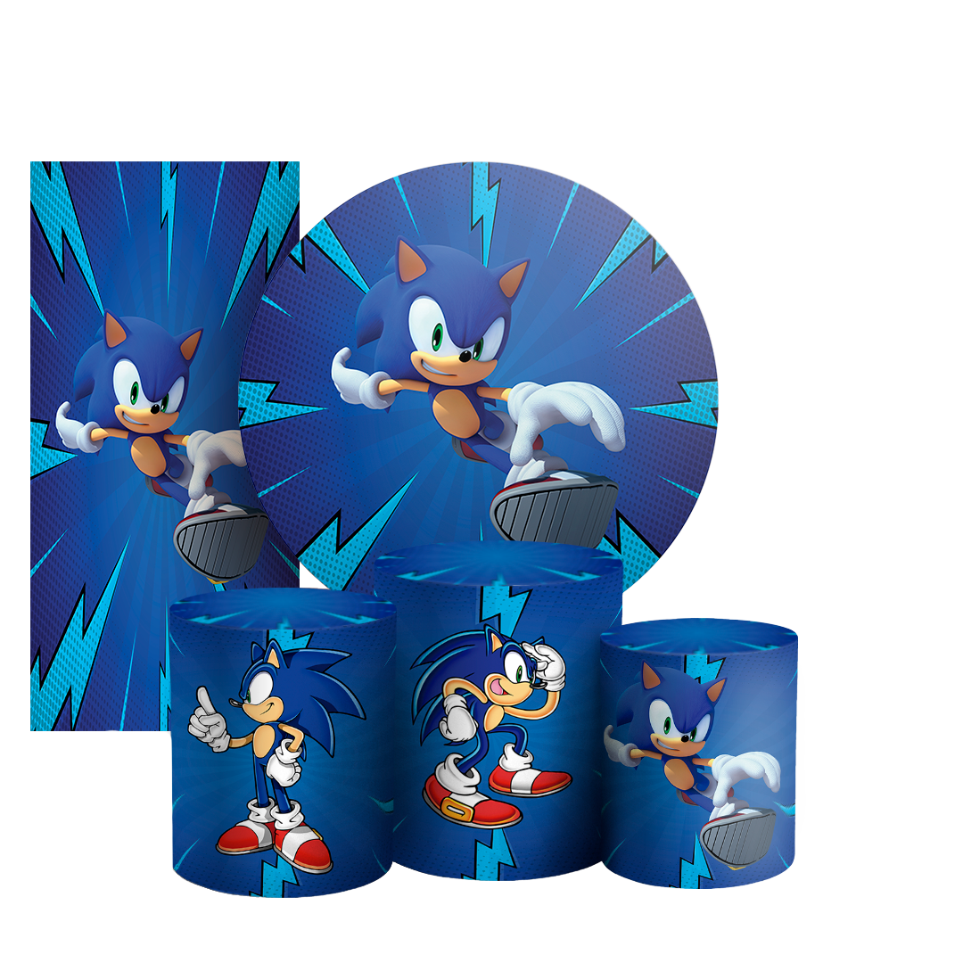 Arte Digital Painel de Festa - Sonic 803462