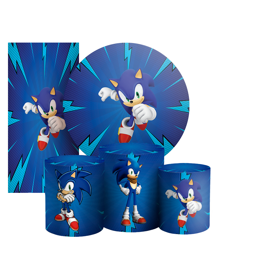 Arte Digital Painel de Festa - Sonic 803463