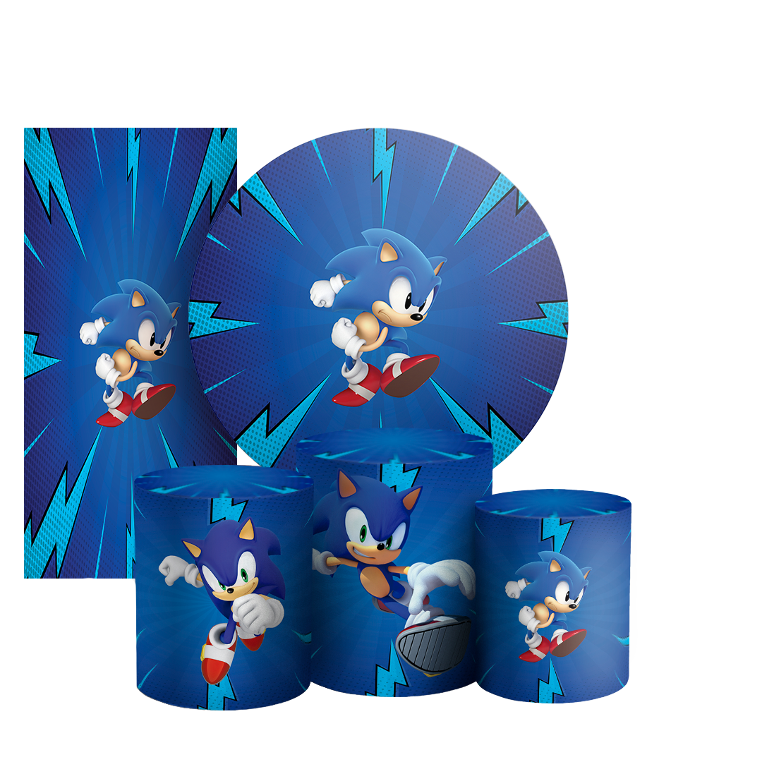 Arte Digital Painel de Festa - Sonic 803465