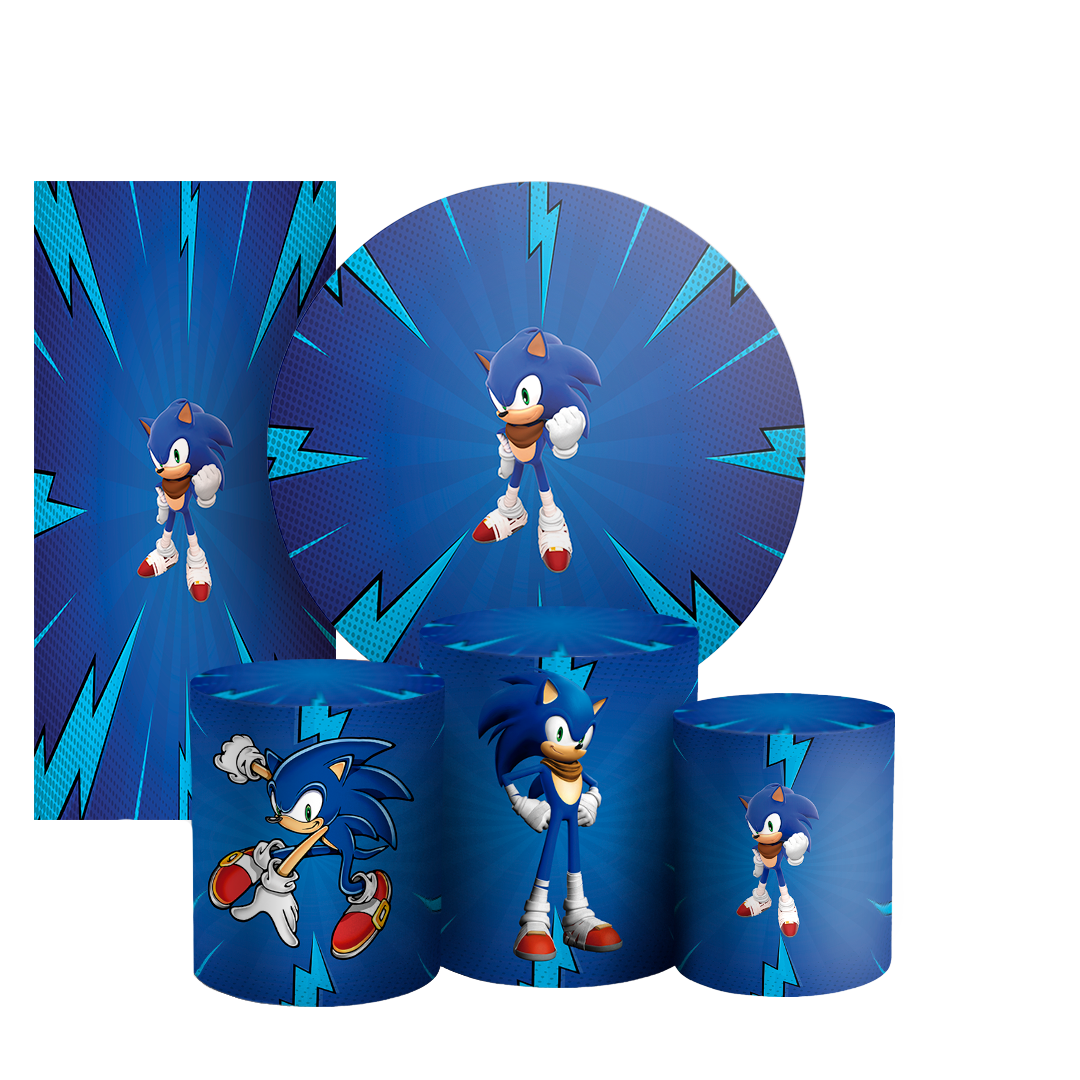 Arte Digital Painel de Festa - Sonic 803466