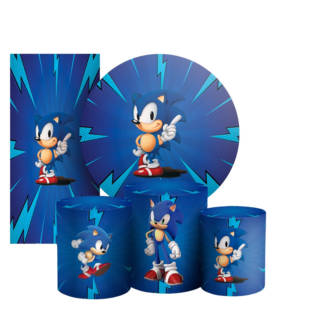 Arte Digital Painel de Festa - Sonic 803467