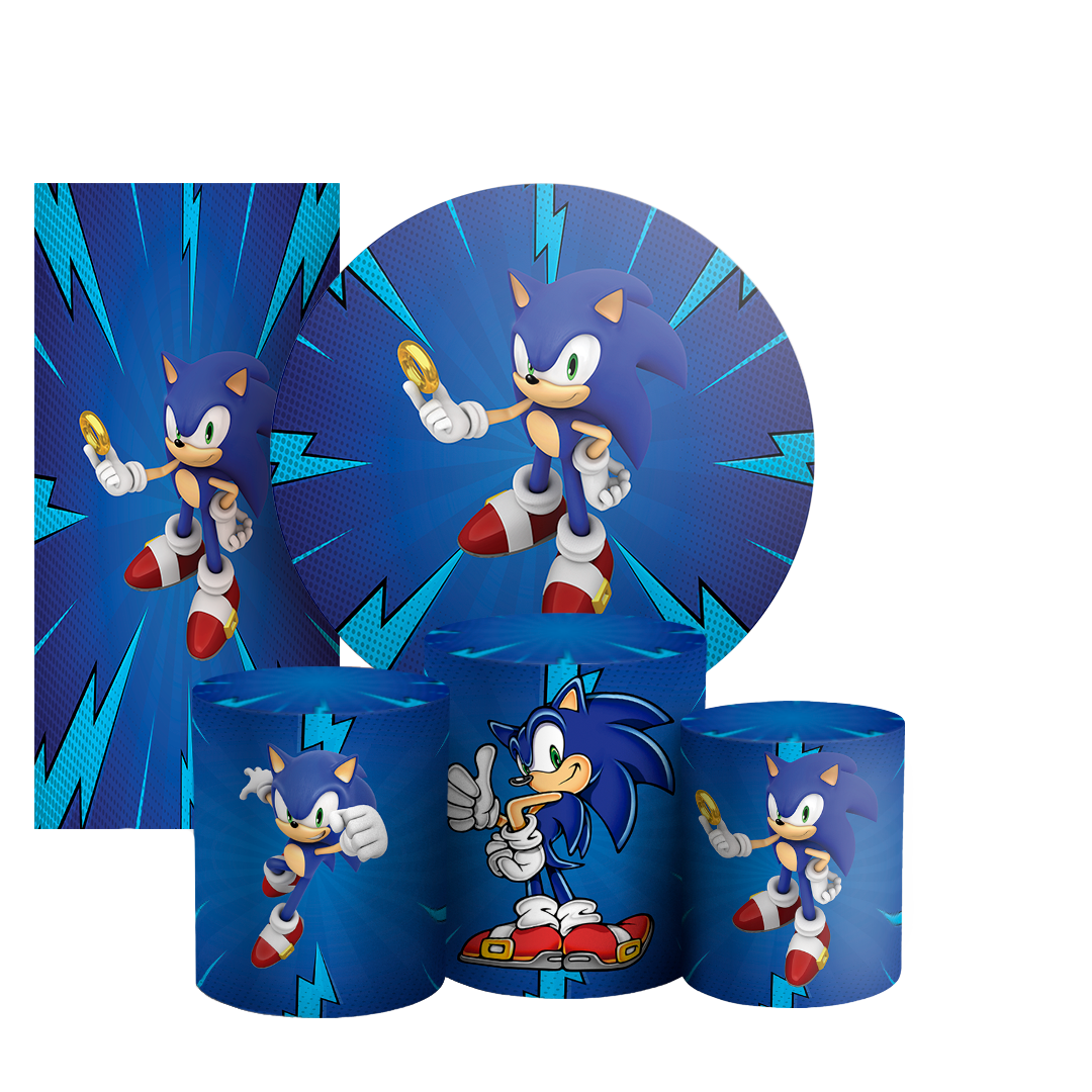 Arte Digital Painel de Festa - Sonic 803468