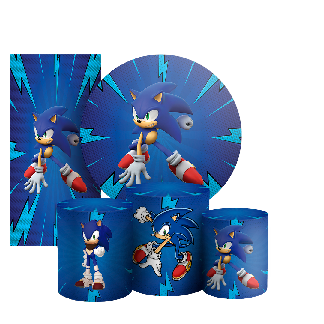 Arte Digital Painel de Festa - Sonic 803469