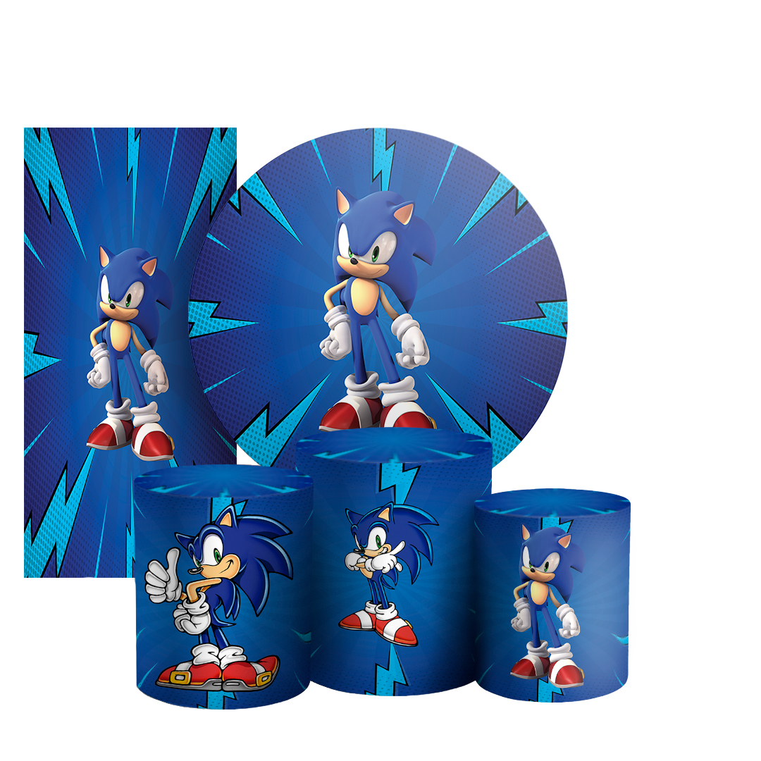 Arte Digital Painel de Festa - Sonic 803471