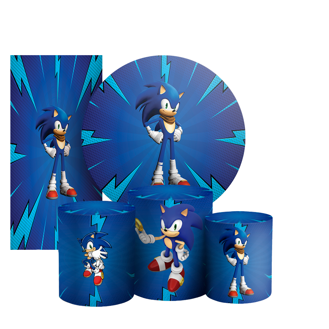 Arte Digital Painel de Festa - Sonic 803474