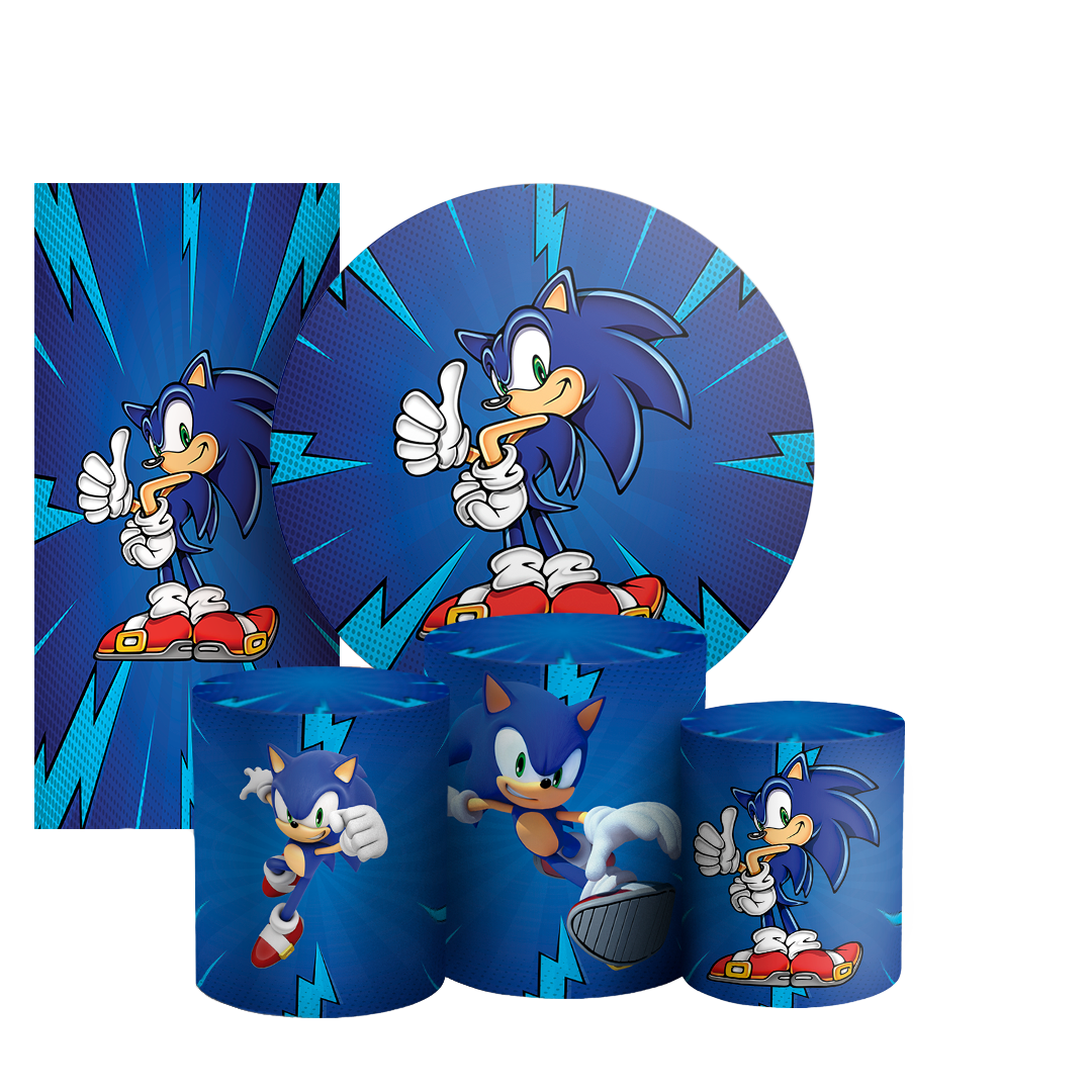 Arte Digital Painel de Festa - Sonic 803480