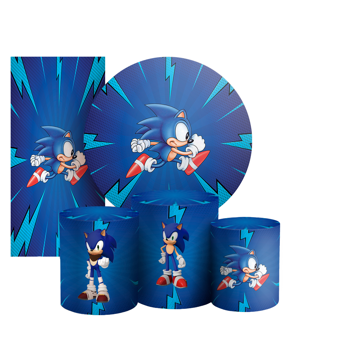 Arte Digital Painel de Festa - Sonic 803481