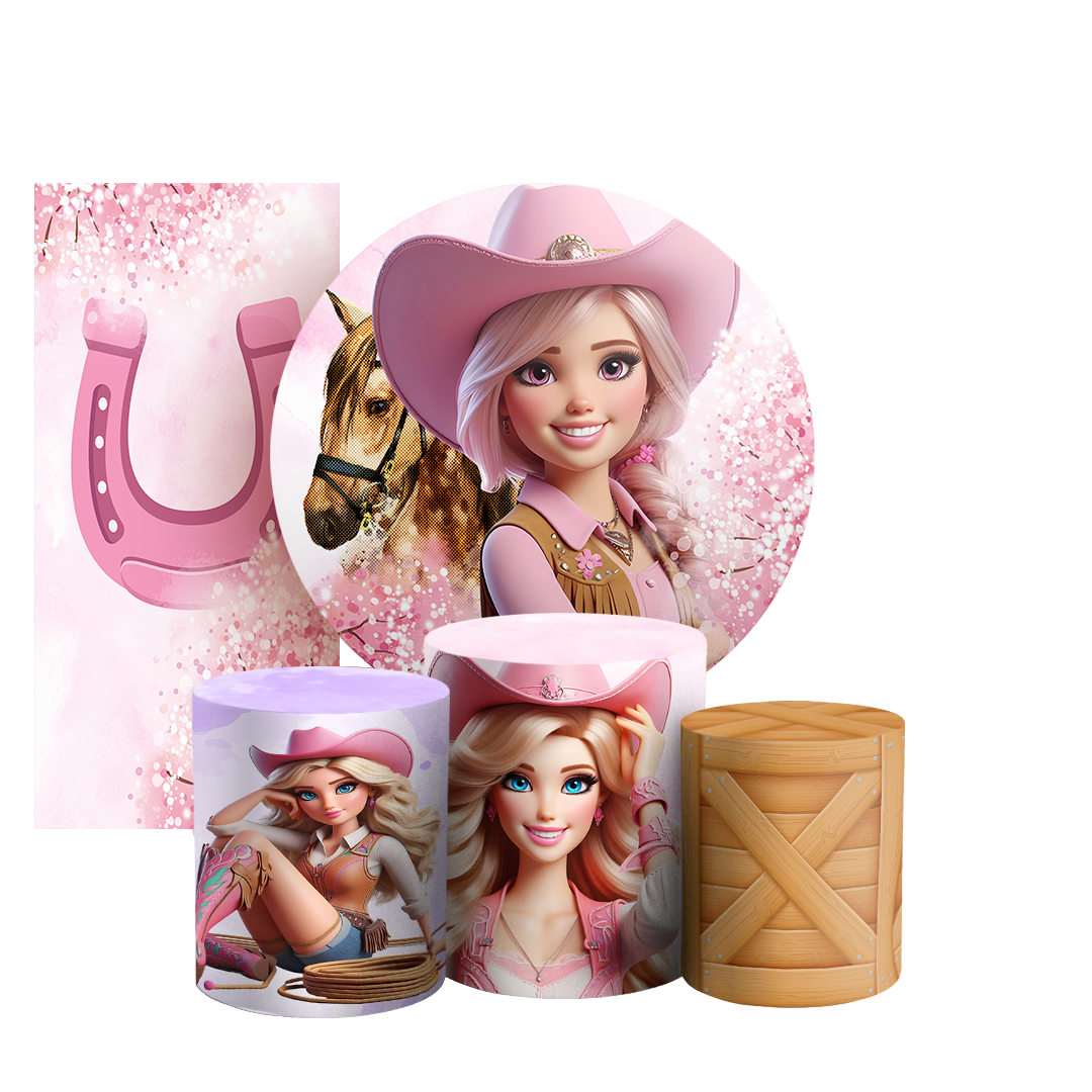 Arte Digital Painel de Festa - Barbie Boiadeira 803516