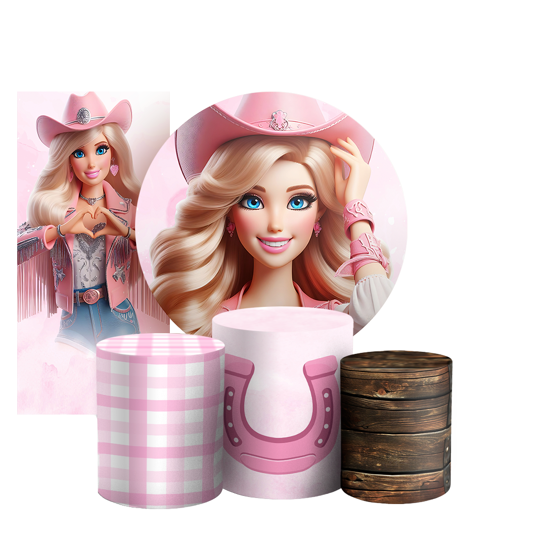 Arte Digital Painel de Festa - Barbie Boiadeira 803517