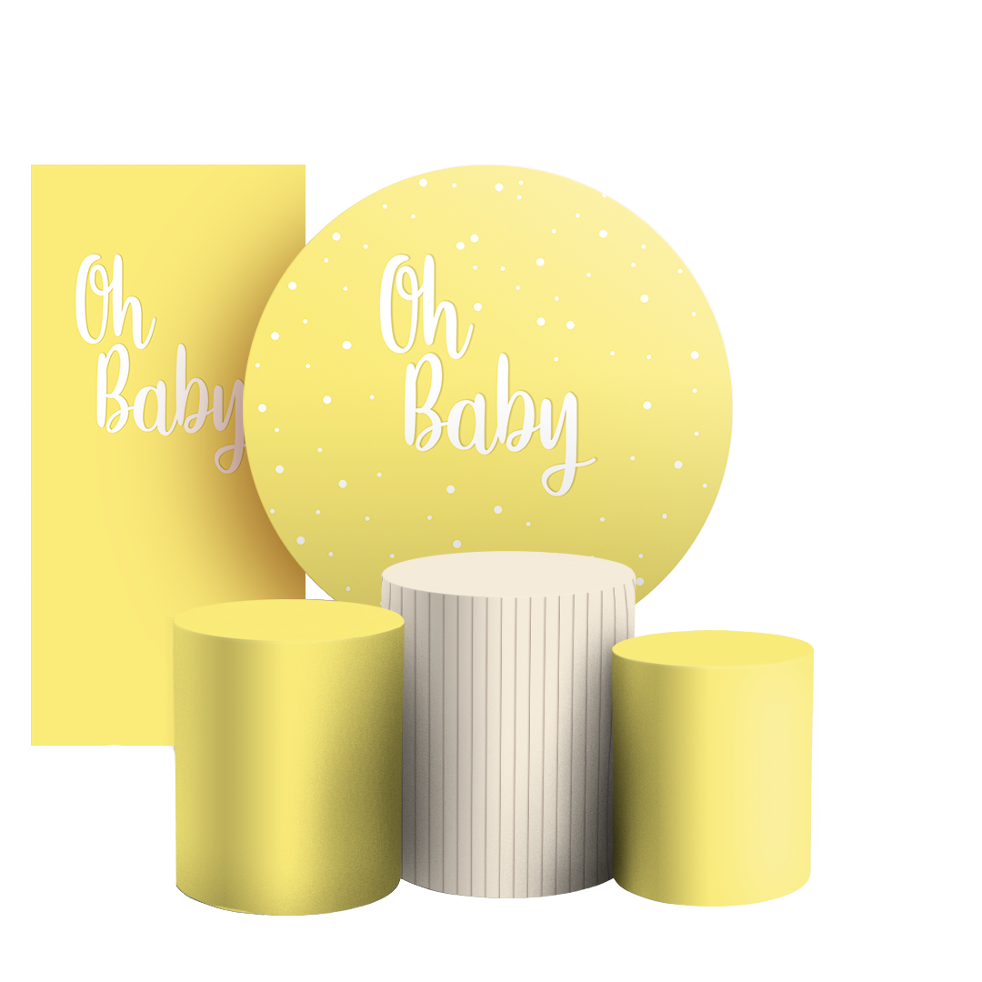 Arte Digital Painel de Festa - Oh Baby 803536
