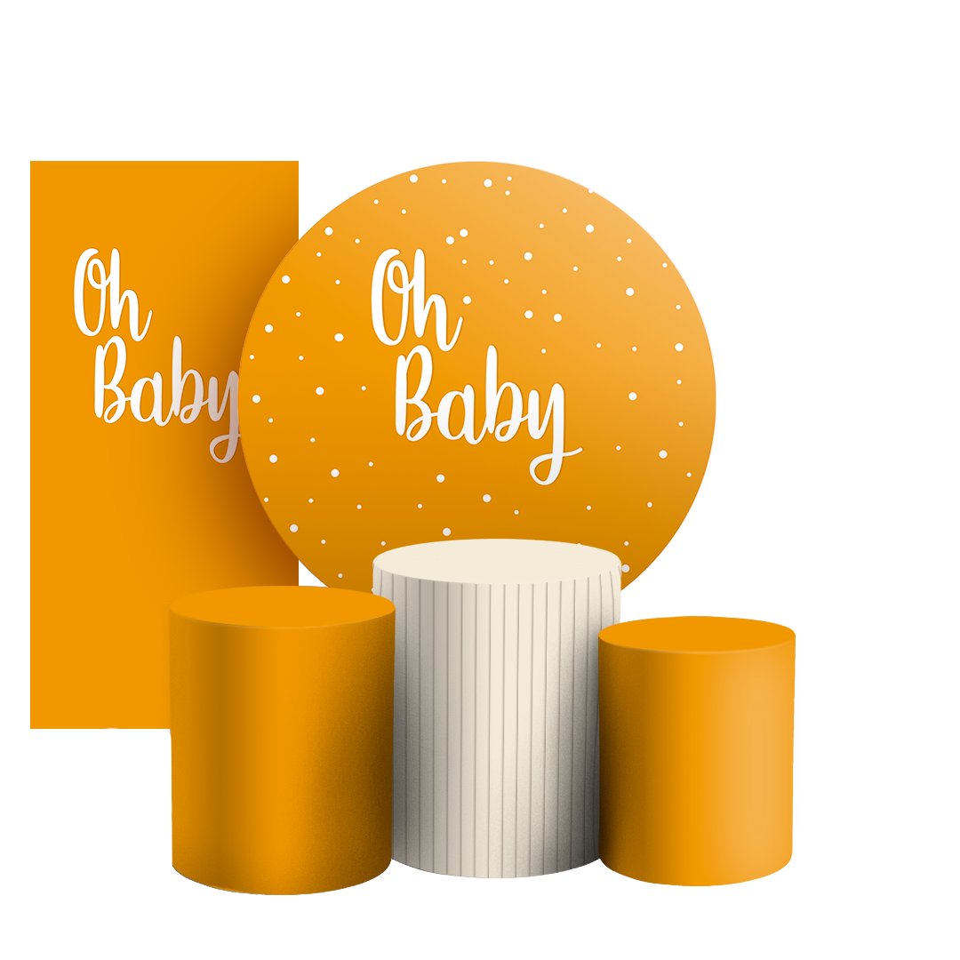 Arte Digital Painel de Festa - Oh Baby 803537