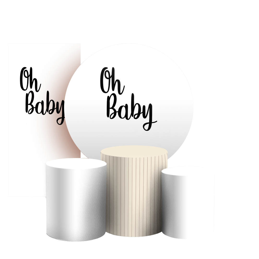 Arte Digital Painel de Festa - Oh Baby 803539