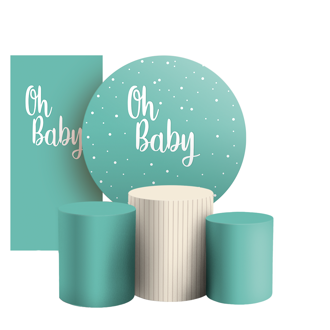 Arte Digital Painel de Festa - Oh Baby 803541