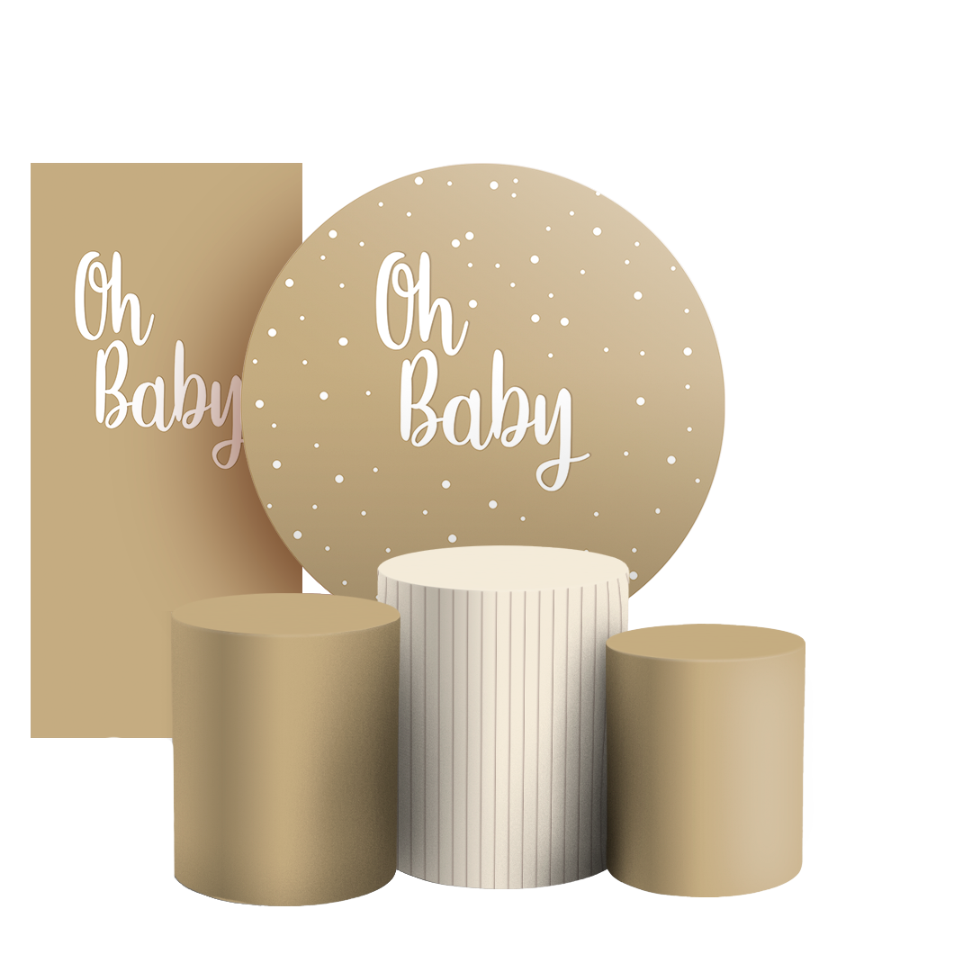 Arte Digital Painel de Festa - Oh Baby 803542