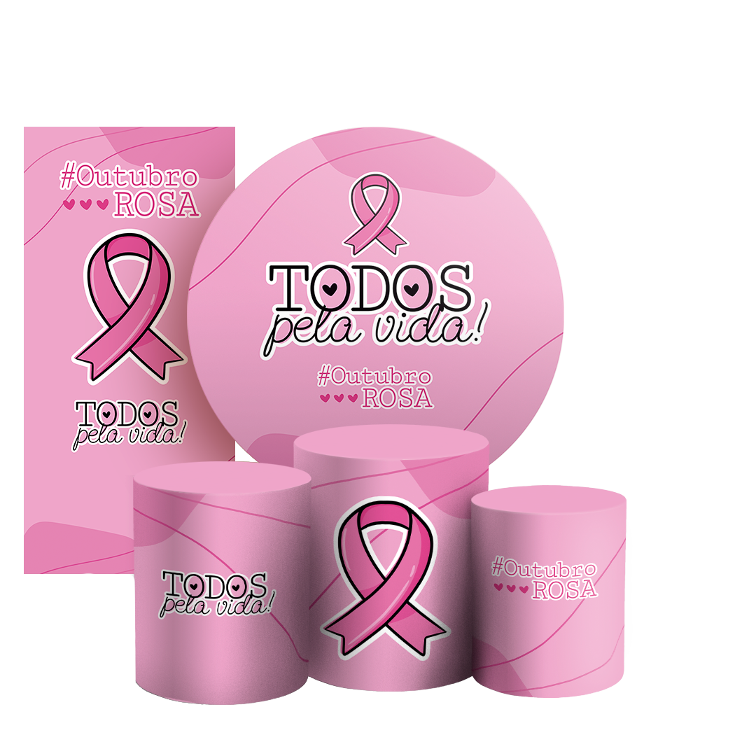 Arte Digital Painel de Festa - Outubro Rosa 803549
