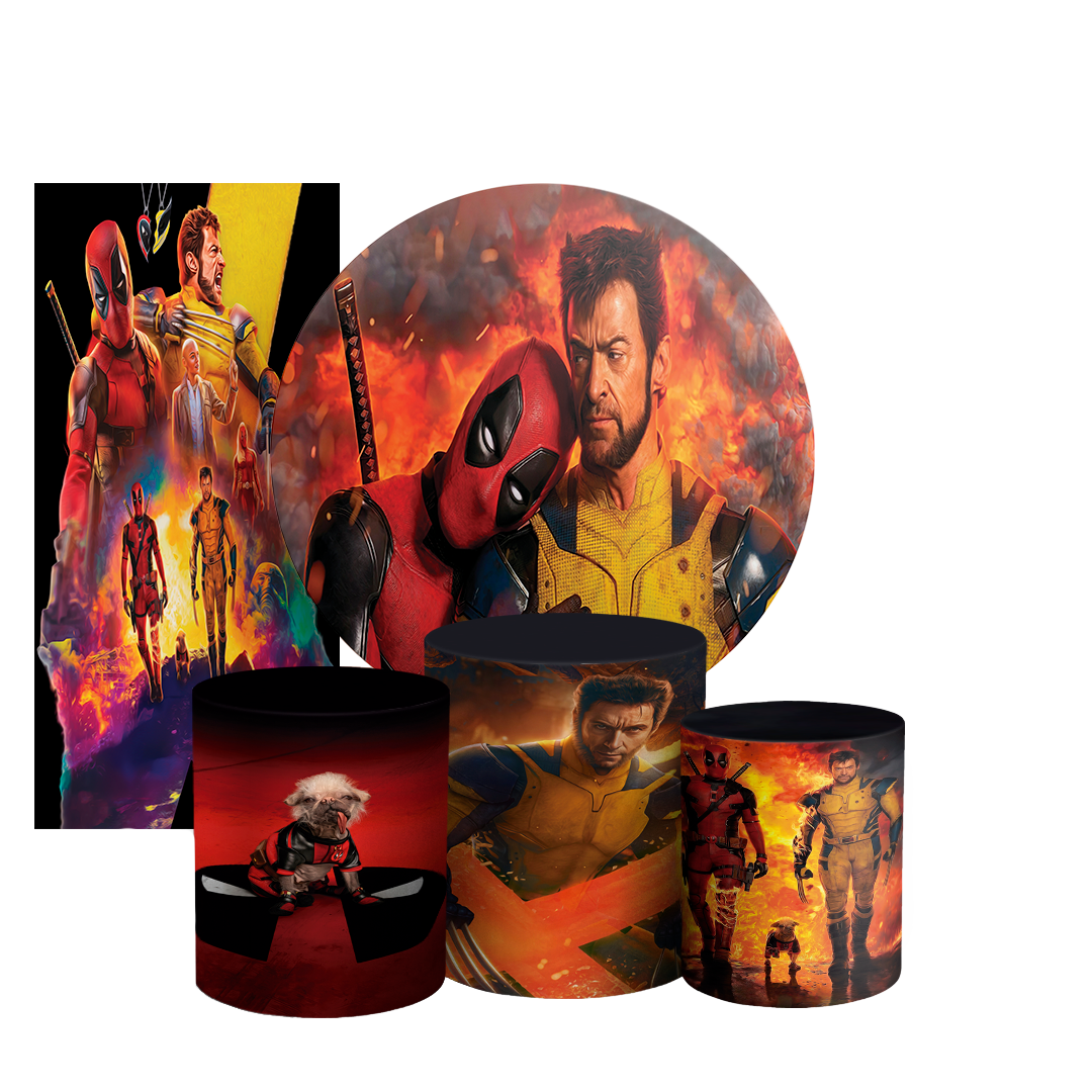 Arte Digital Painel de Festa - Deadpool e Wolverine 803571
