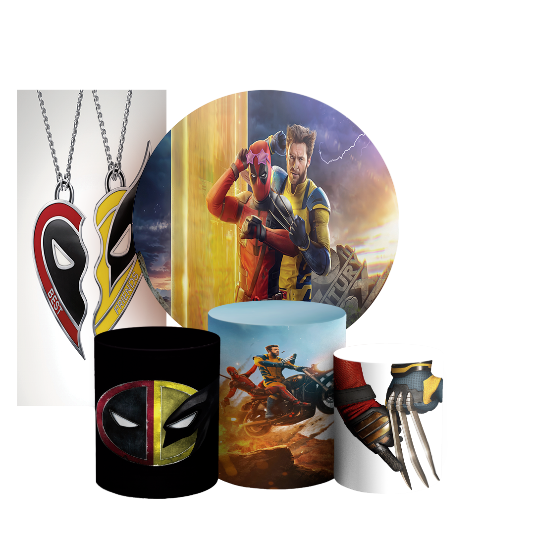 Arte Digital Painel de Festa - Deadpool e Wolverine 803572