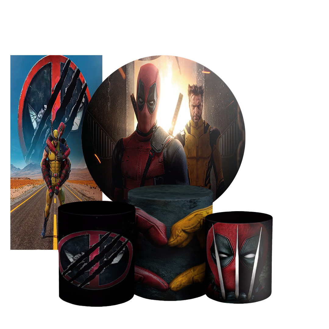Arte Digital Painel de Festa - Deadpool e Wolverine 803573