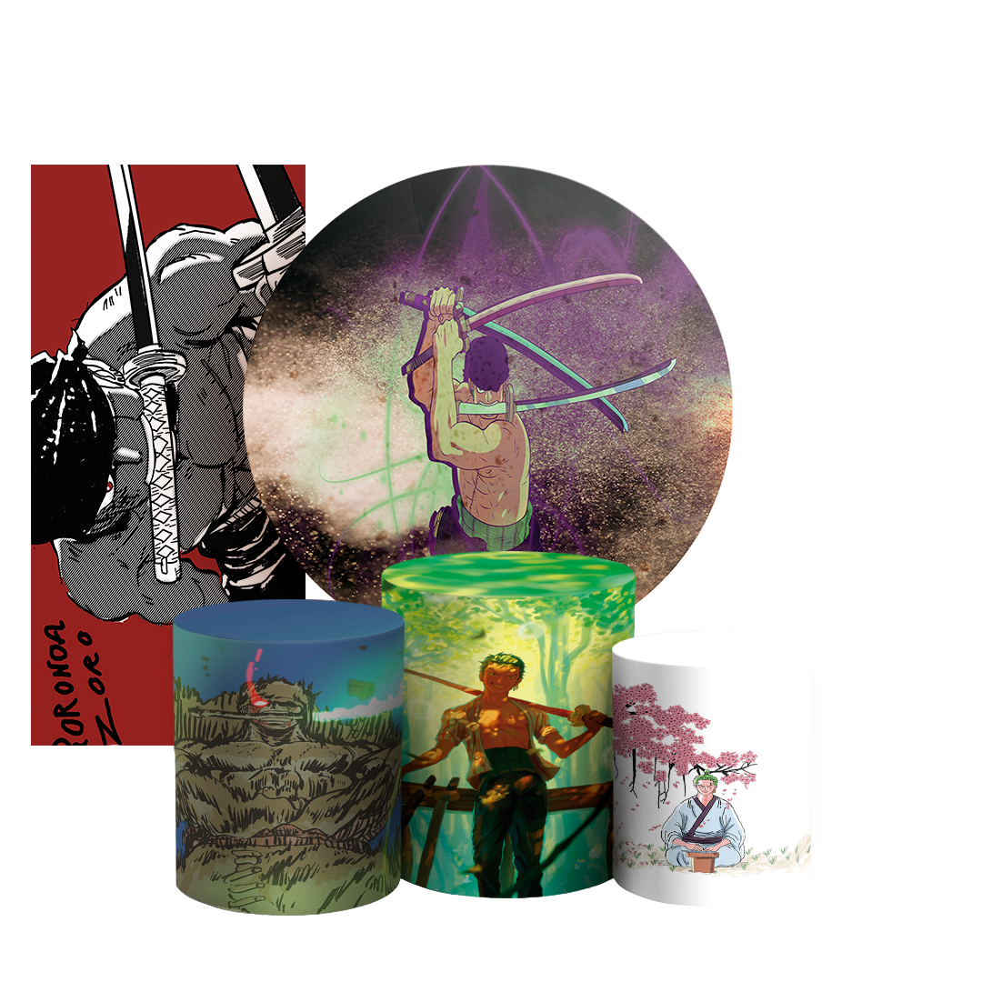 Arte Digital Painel de Festa - Zoro One Piece 803595