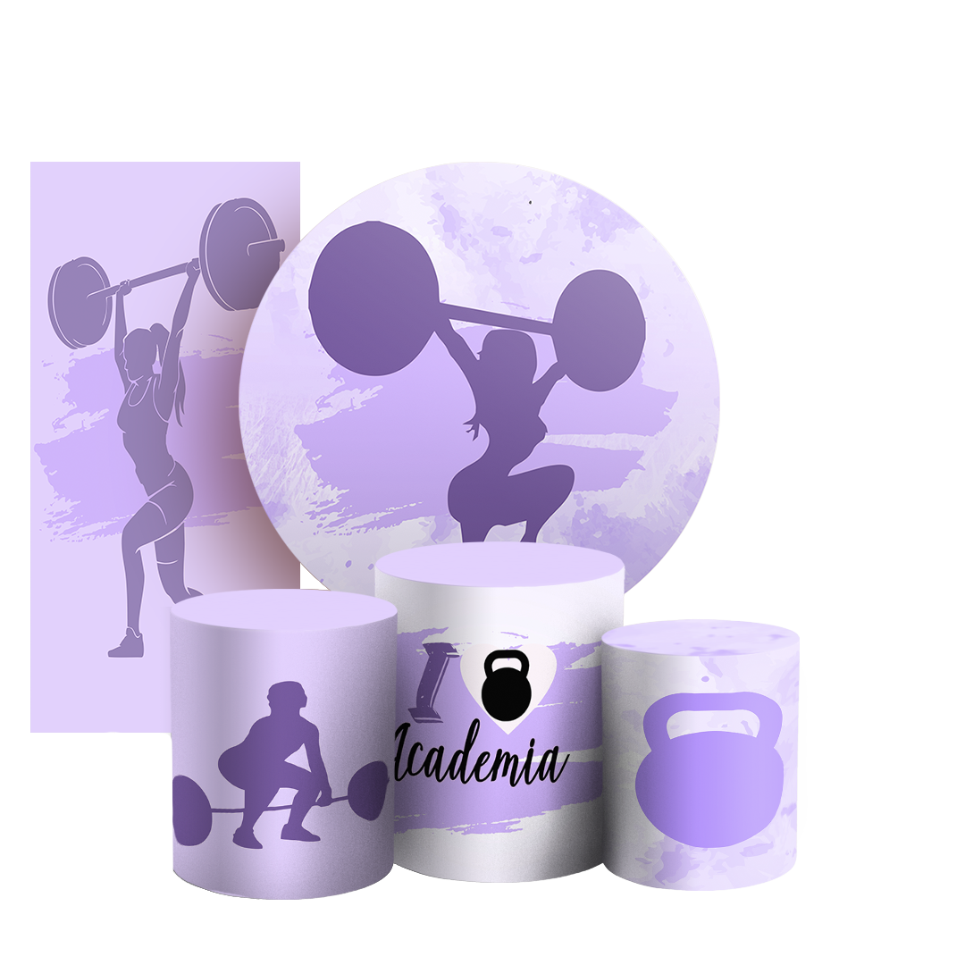 Arte Digital Painel de Festa - Academia 803609