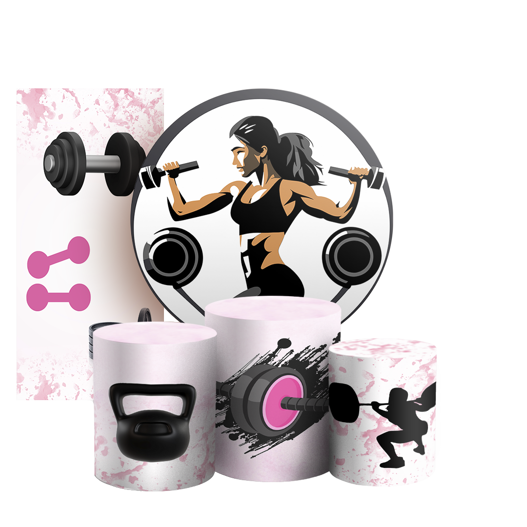 Arte Digital Painel de Festa - Academia 803610