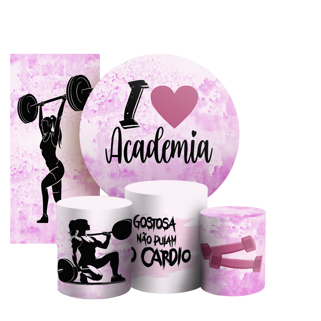 Arte Digital Painel de Festa - Academia 803611