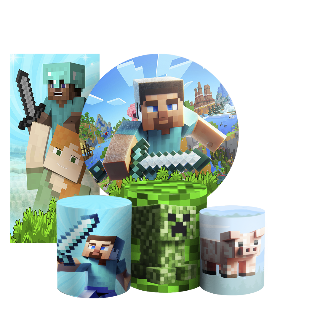 Arte Digital Painel de Festa - Minecraft 803629