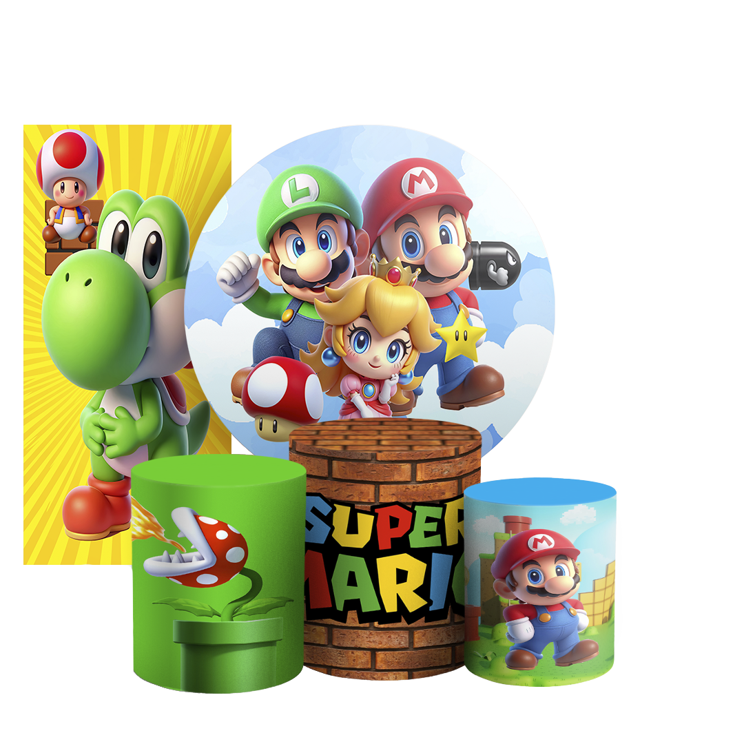 Arte Digital Painel de Festa - Super Mario 803652