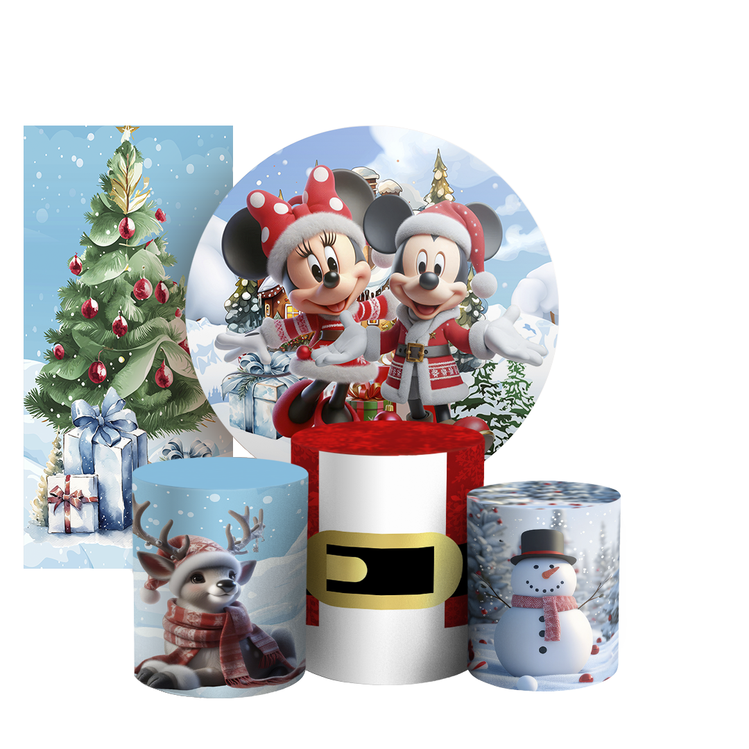 Arte Digital Painel de Festa - Mickey Natal 803746