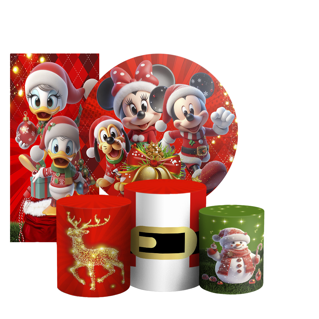 Arte Digital Painel de Festa - Mickey Natal 803747