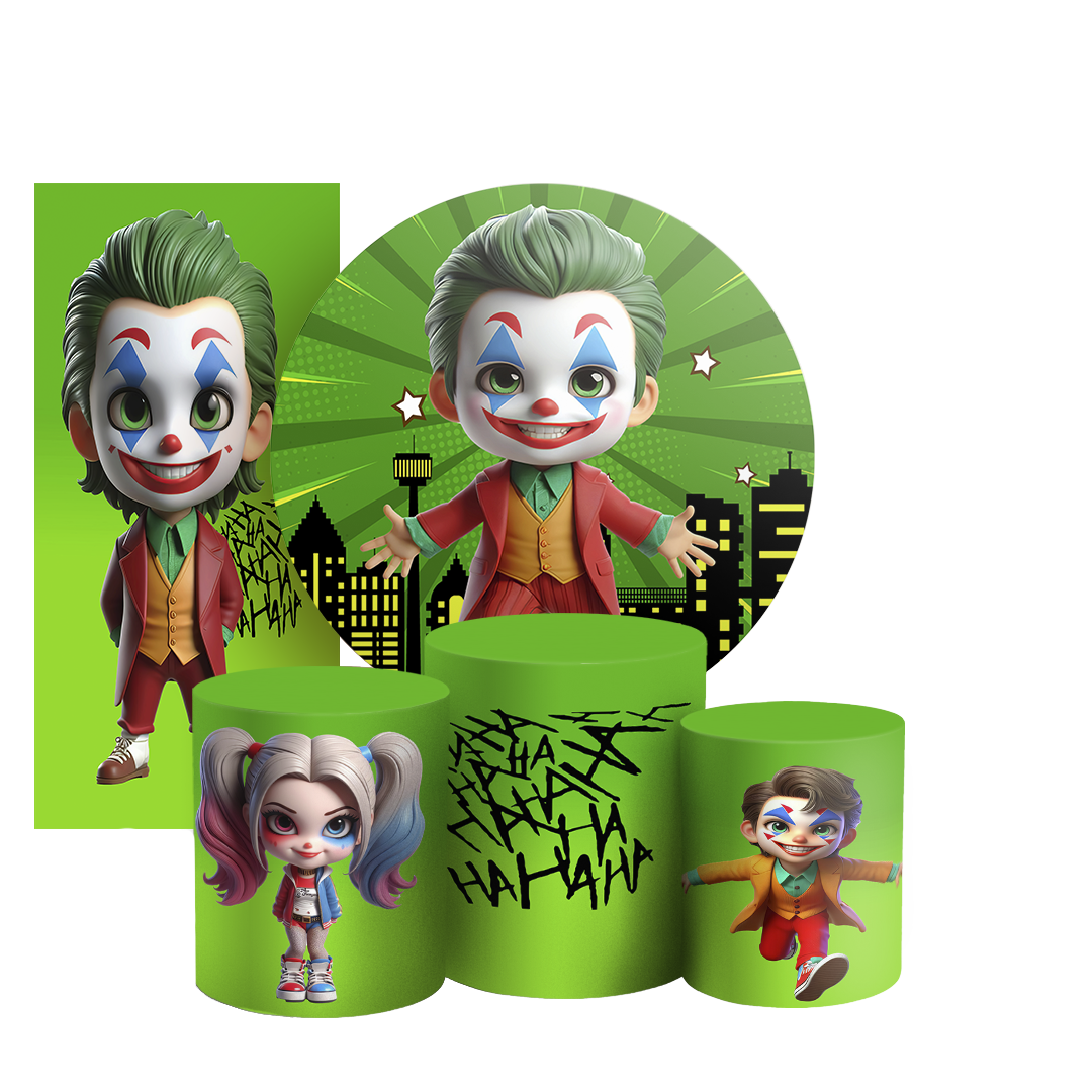 Arte Digital Painel de Festa - Coringa e Arlequina 803787