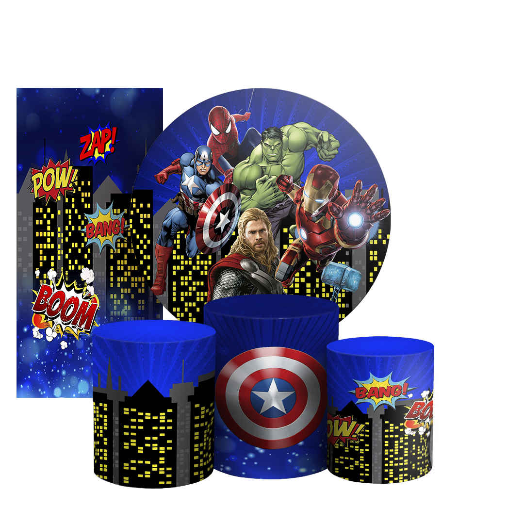 Arte Digital Painel de Festa - Herois 803795