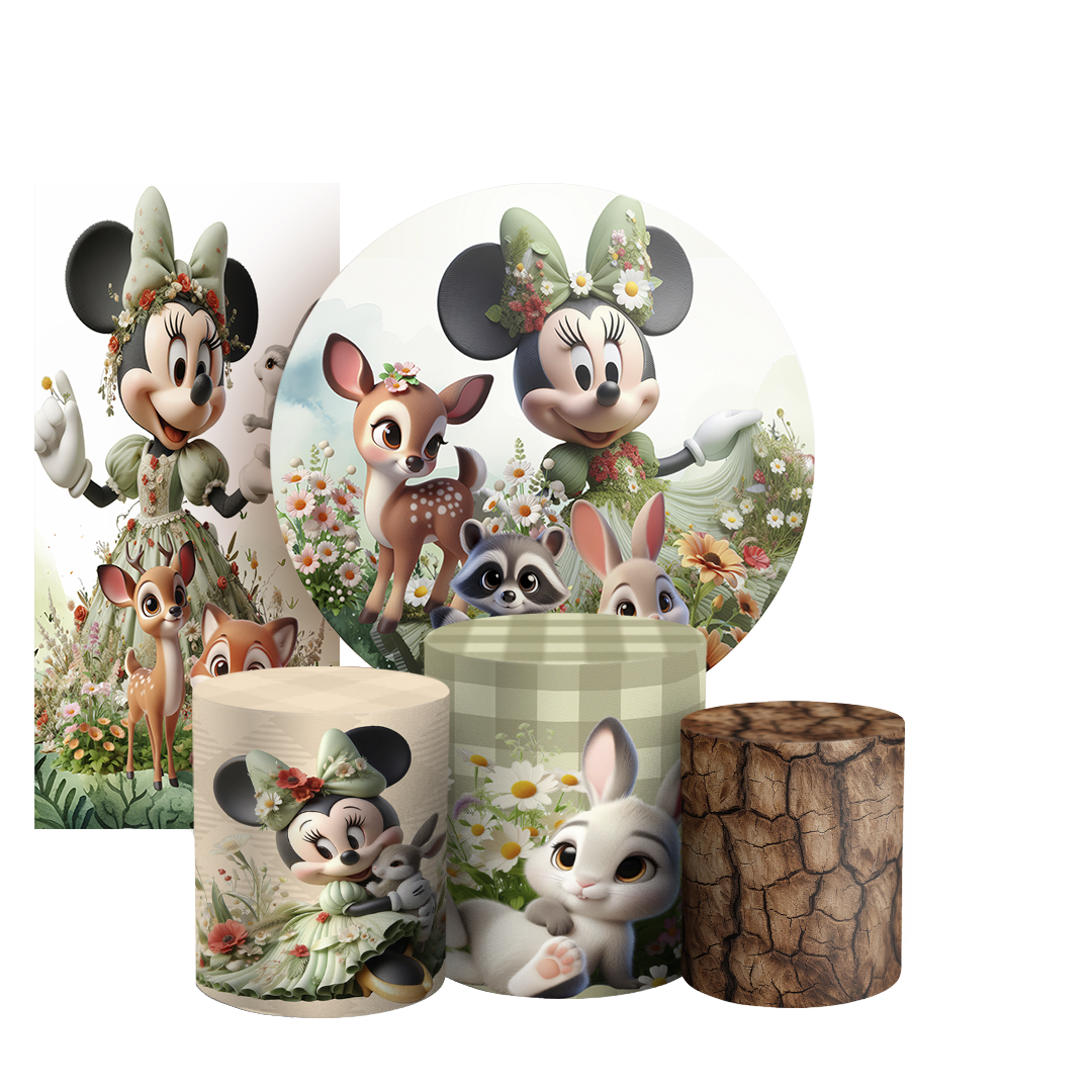 Arte Digital Painel de Festa - Minnie Verde 803804