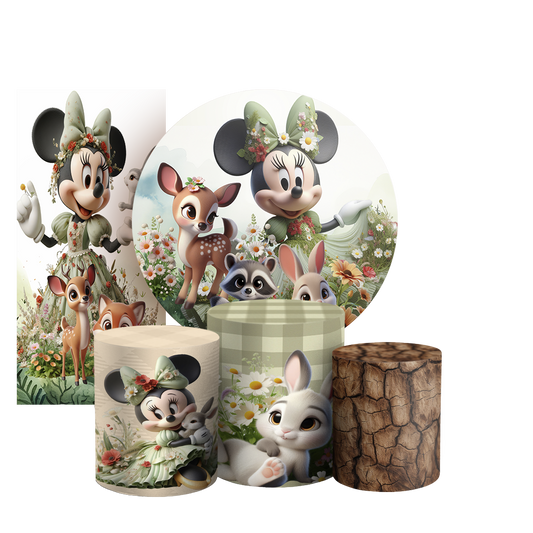 Arte Digital Painel de Festa - Minnie Verde 803804