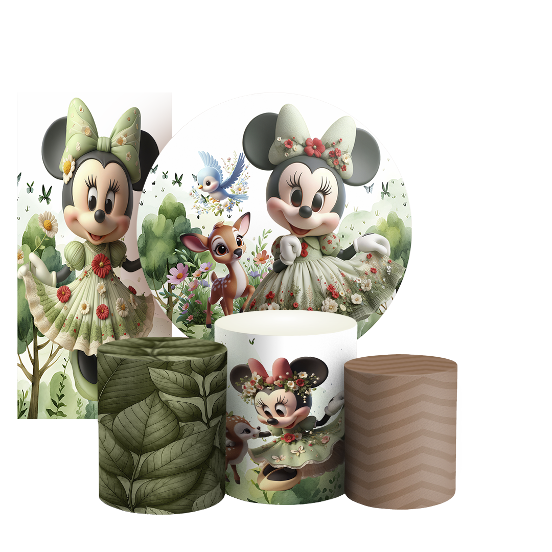 Arte Digital Painel de Festa - Minnie Verde 803805