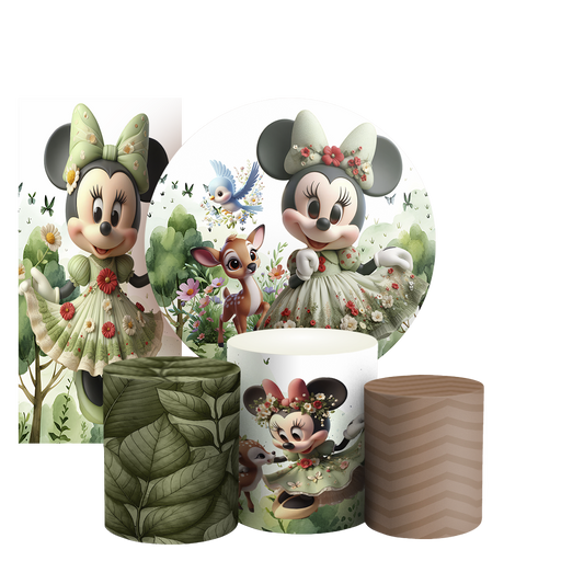 Arte Digital Painel de Festa - Minnie Verde 803805