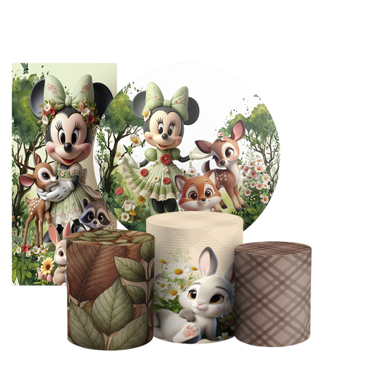 Arte Digital Painel de Festa - Minnie Verde 803806
