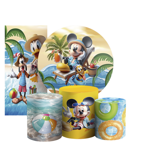 Arte Digital Painel de Festa - Mickey Pool Party 803877