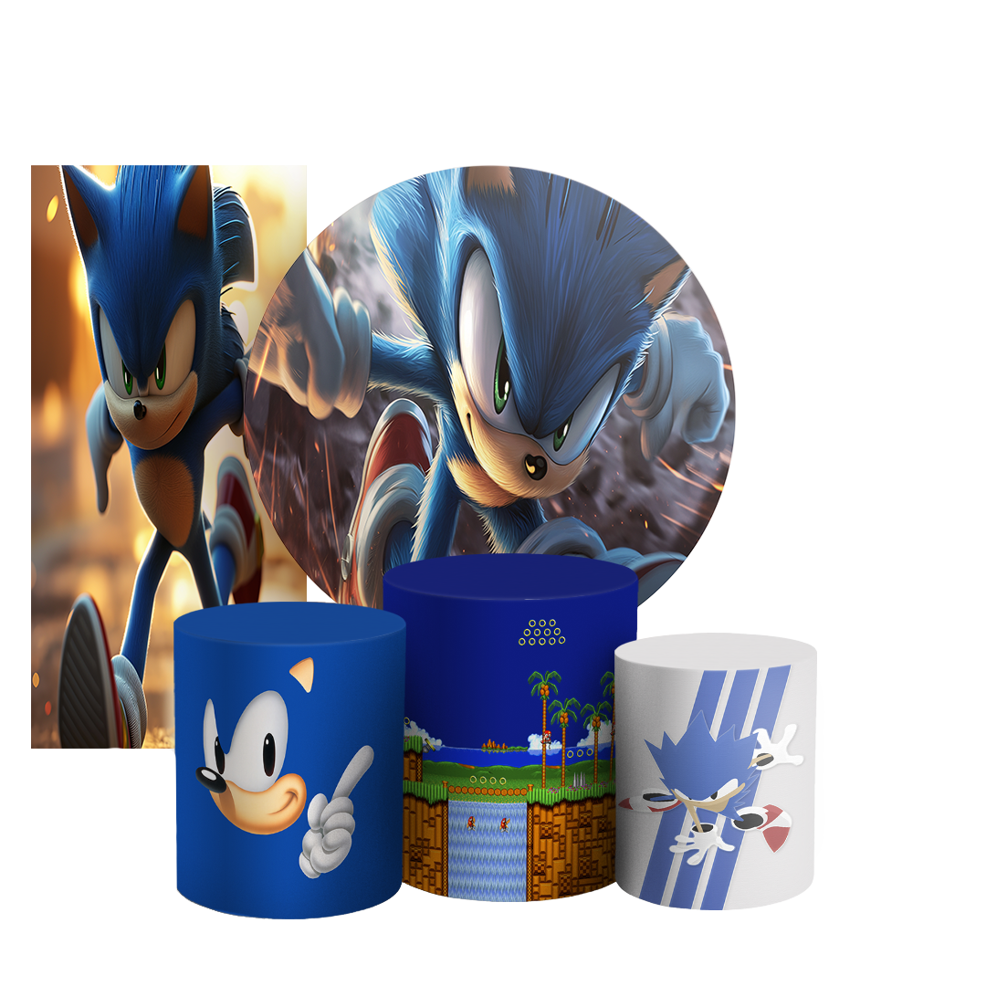 Arte Digital Painel de Festa - Sonic 803935