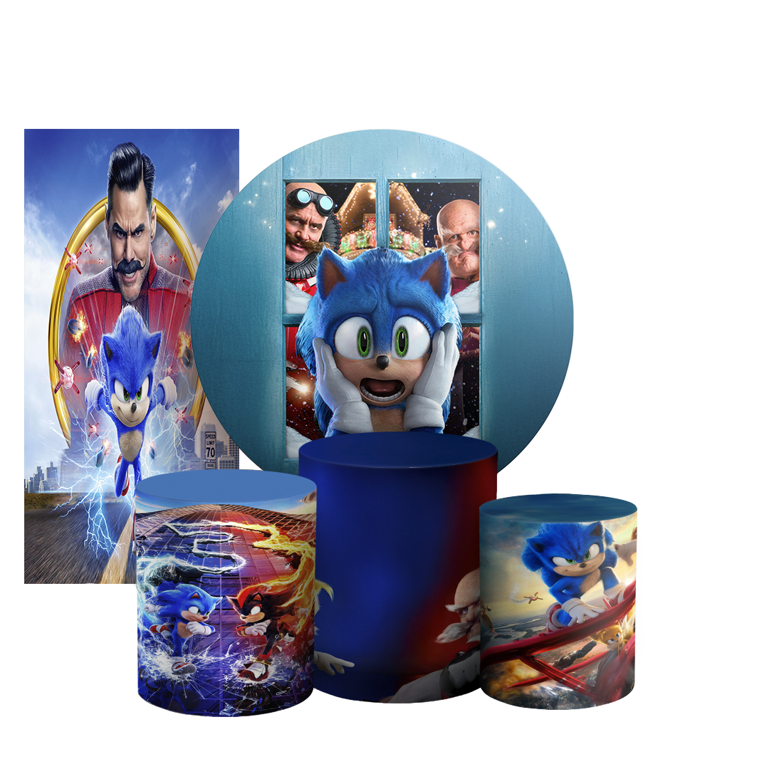 Arte Digital Painel de Festa - Sonic 803939