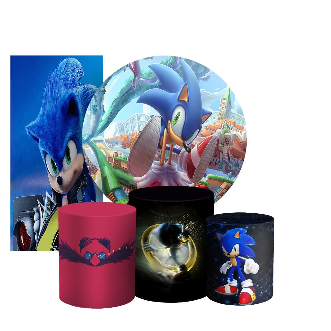 Arte Digital Painel de Festa - Sonic 803940