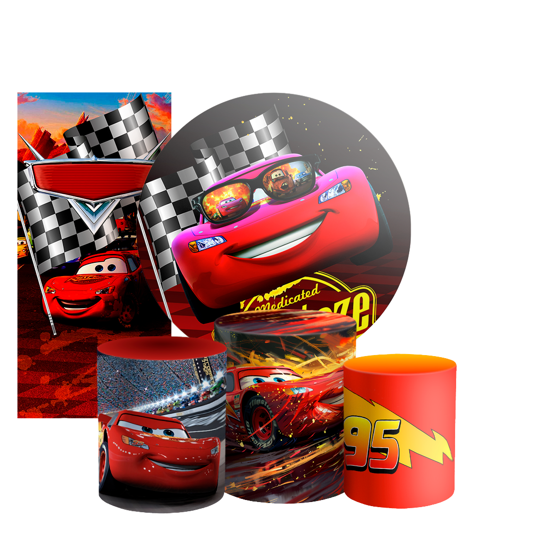 Arte Digital Painel de Festa - Carros McQueen 803975