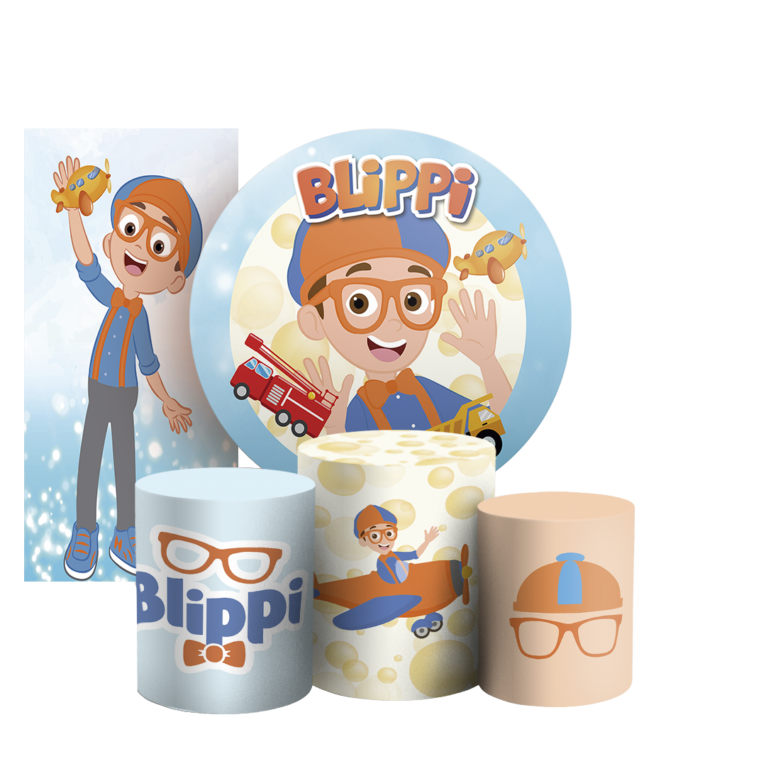 Arte Digital Painel de Festa - Blippi 803977