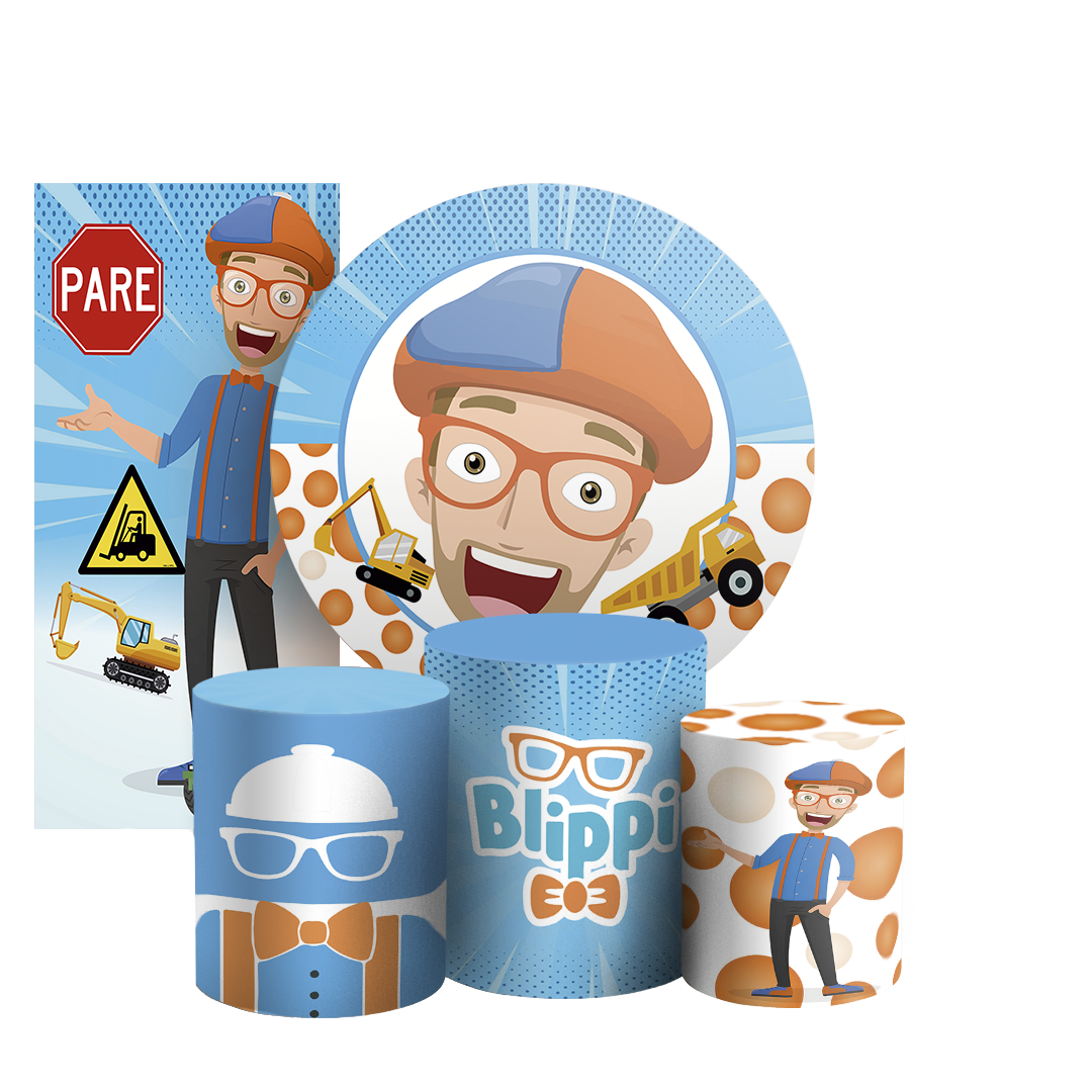 Arte Digital Painel de Festa - Blippi 803979