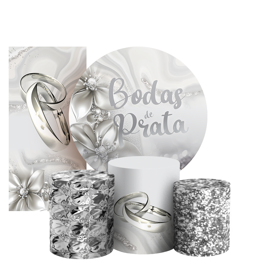 Arte Digital Painel de Festa - Bodas De Prata 803984