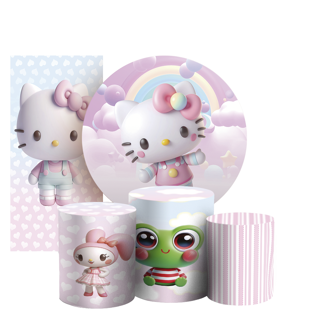 Arte Digital Painel de Festa - Hello Kitty 804010