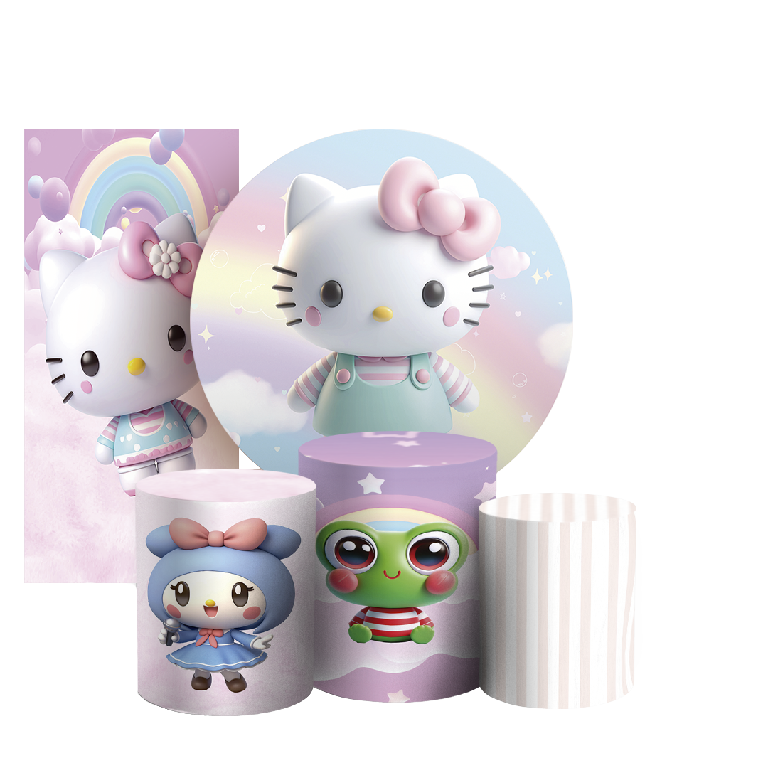 Arte Digital Painel de Festa - Hello Kitty 804011