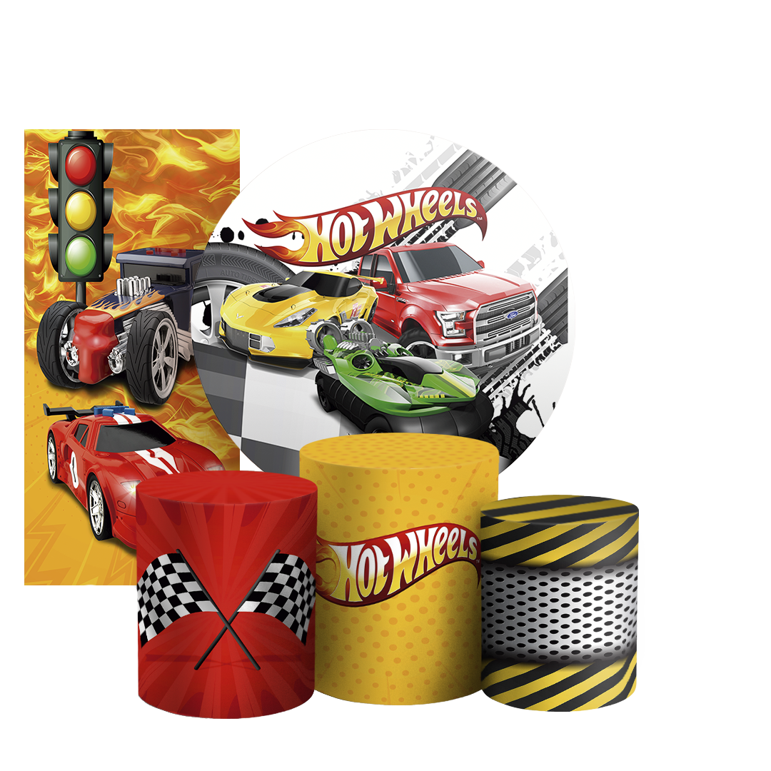 Arte Digital Painel de Festa - Hot Wheels 804016