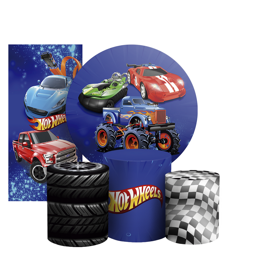 Arte Digital Painel de Festa - Hot Wheels 804017