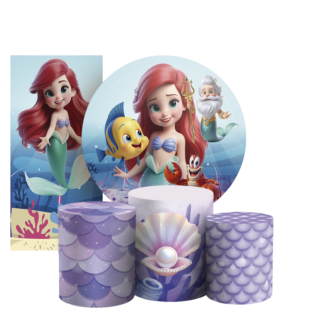 Arte Digital Painel de Festa - Princesa Ariel 804027